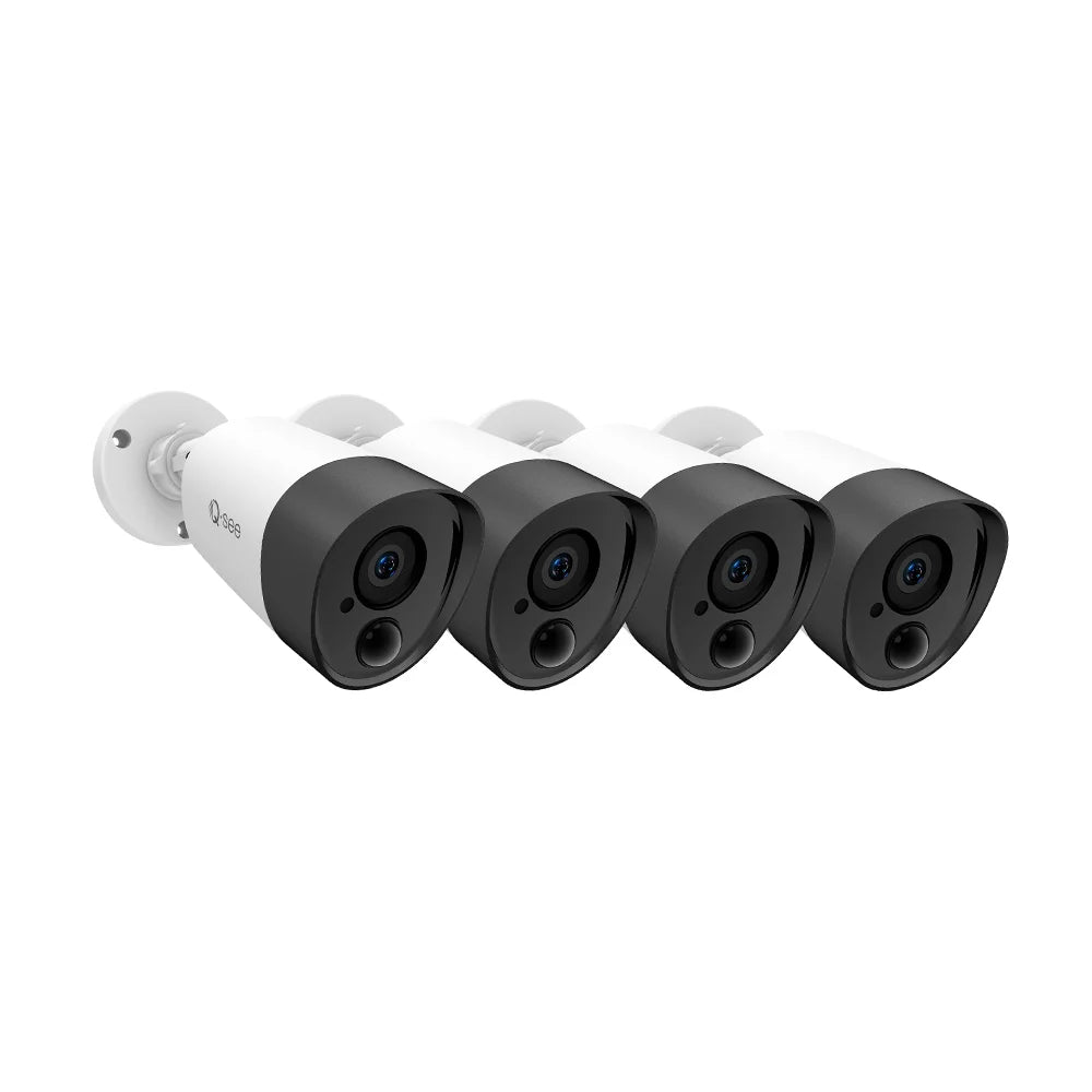 Qsee 5MP Infrared Analog Cameras with PIR Sensor -4PCs, QH05FR